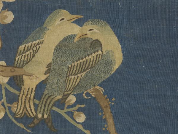 鏤繪集錦　冊　桃花雙鳥