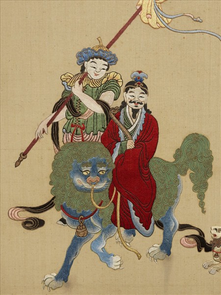 清線繡梵方圓成　冊　法力馴獅