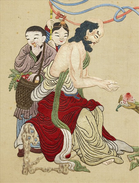 清線繡梵方圓成　冊　猿猴獻果