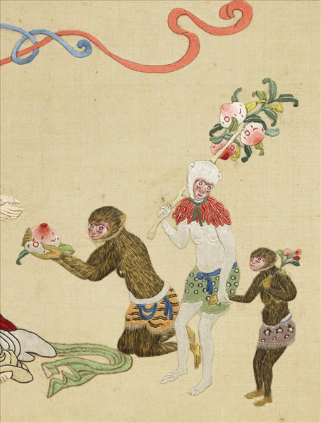 清線繡梵方圓成　冊　猿猴獻果