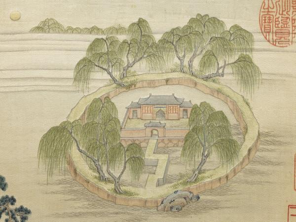 清繡線西湖圖　冊　三潭印月