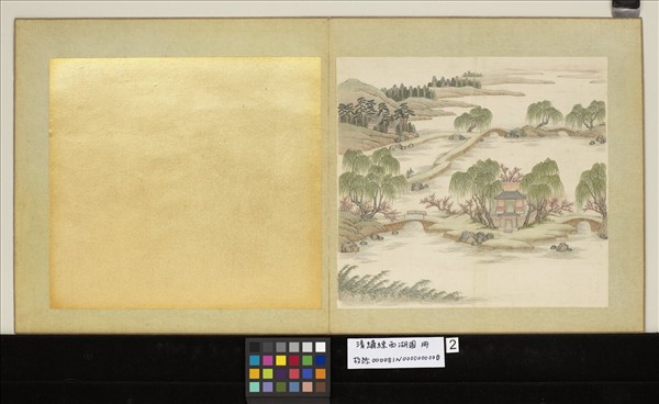 清繡線西湖圖　冊　柳浪聞鶯