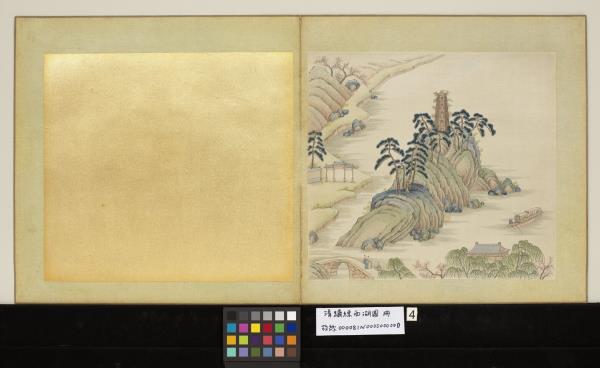 清繡線西湖圖　冊　雷峰夕照