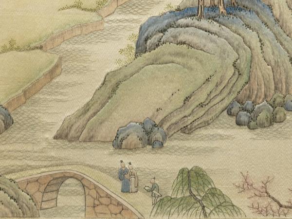 清繡線西湖圖　冊　雷峰夕照