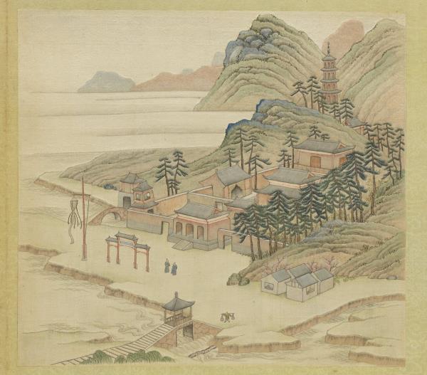 清繡線西湖圖　冊　斷橋殘雪