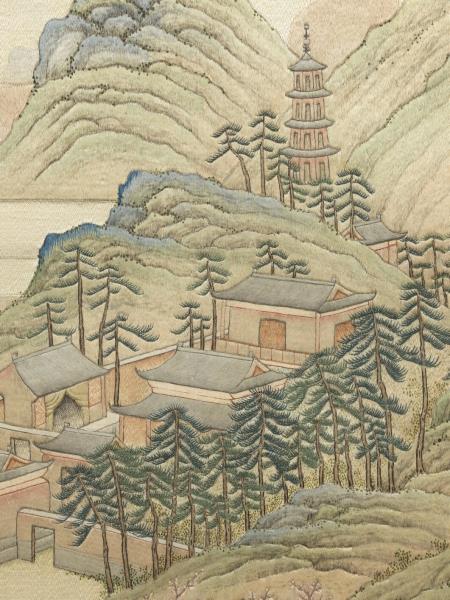 清繡線西湖圖　冊　斷橋殘雪