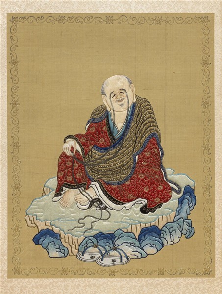 清繡畢沅書御製十六羅漢贊　冊　嘎禮嘎尊者