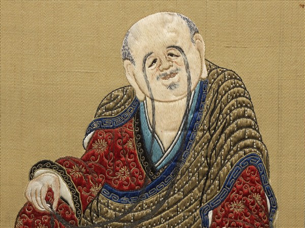 清繡畢沅書御製十六羅漢贊　冊　嘎禮嘎尊者