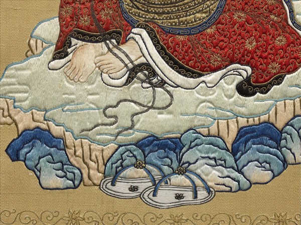 清繡畢沅書御製十六羅漢贊　冊　嘎禮嘎尊者