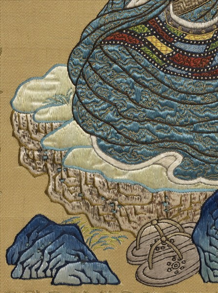 清繡畢沅書御製十六羅漢贊　冊　喇乎拉尊者