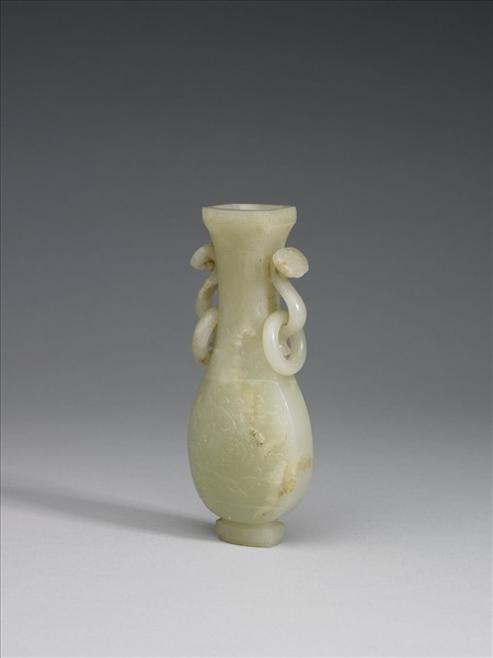 玉壽字環耳瓶