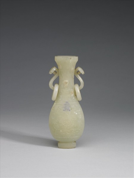 玉壽字環耳瓶