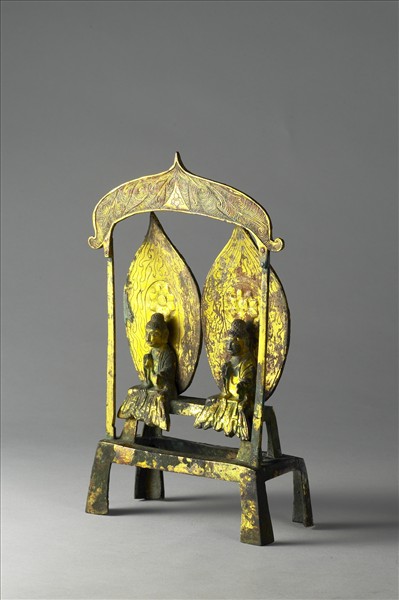 中國 北魏 銅鎏金 二佛並坐像