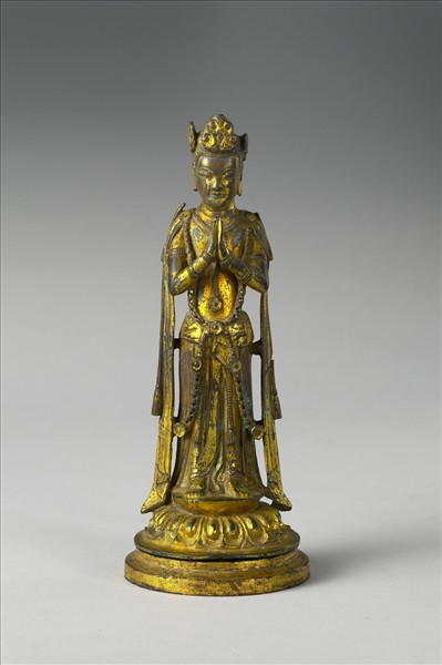中國隋銅鎏金菩薩立像- 故宮