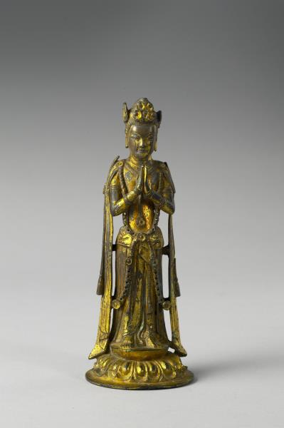 中國隋銅鎏金菩薩立像- 故宮