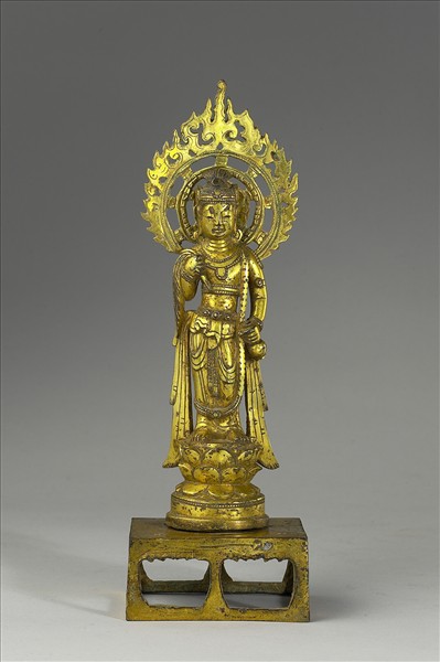 中國 隋 銅鎏金 觀音菩薩像