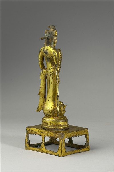 中國 隋 銅鎏金 觀音菩薩像
