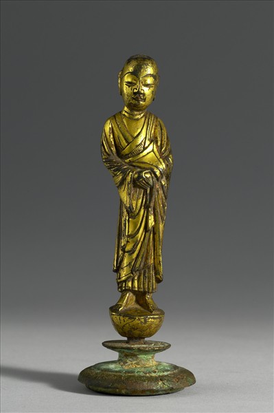 中國 隋 銅鎏金 阿難像