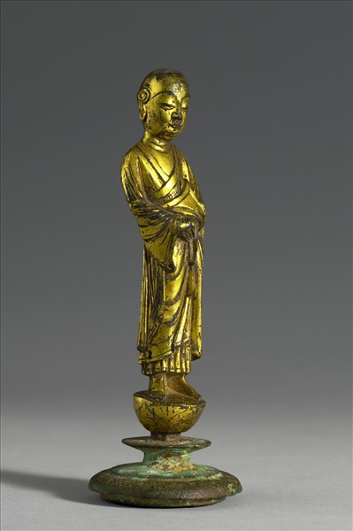 中國 隋 銅鎏金 阿難像