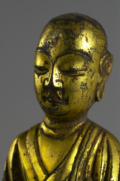 中國 隋 銅鎏金 阿難像