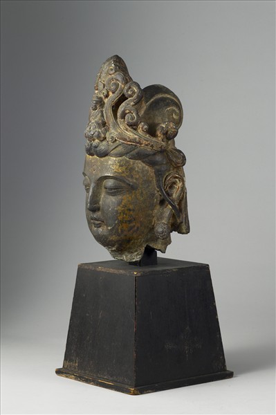 中國 明 石雕 菩薩頭像