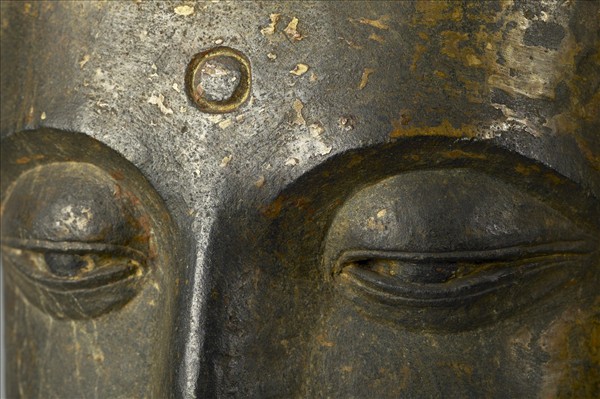 中國 明 石雕 菩薩頭像