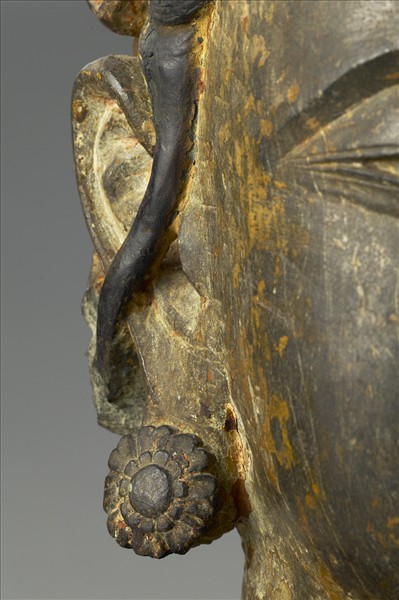 中國 明 石雕 菩薩頭像