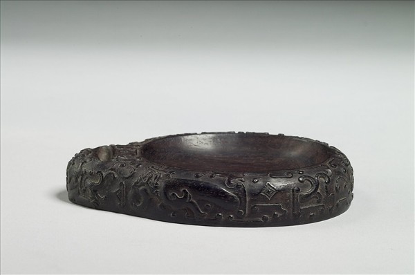 紫檀龍鳳紋木座