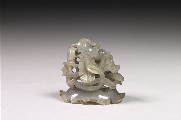 玉鏤空鴛鴦蓮花頂