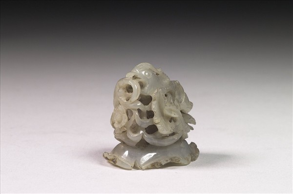 玉鏤空鴛鴦蓮花頂