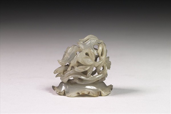 玉鏤空鴛鴦蓮花頂