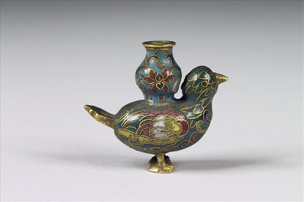 掐絲琺瑯鳥形尊