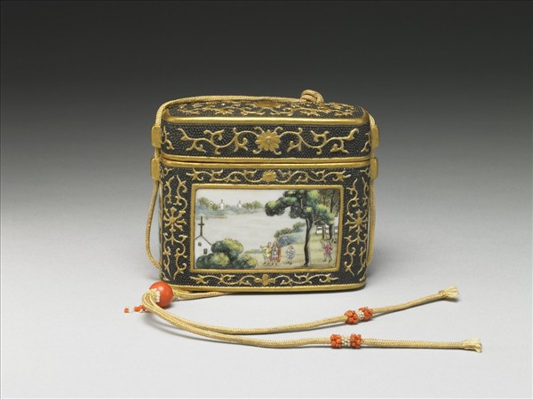 琺瑯彩西洋人物火鐮盒