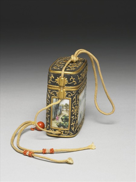 琺瑯彩西洋人物火鐮盒