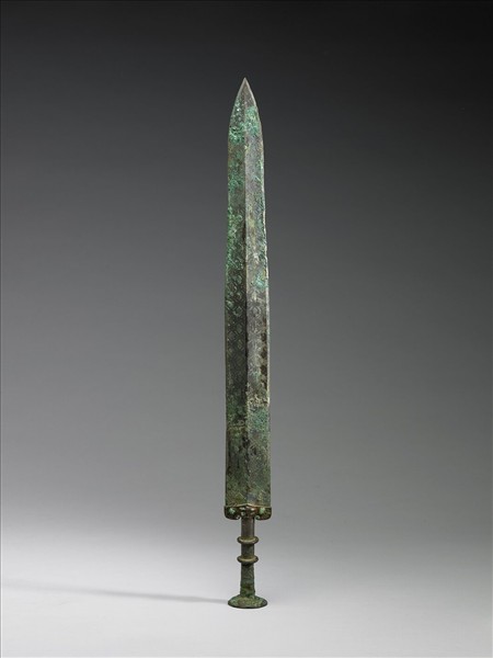 嵌綠松石菱形紋銅劍