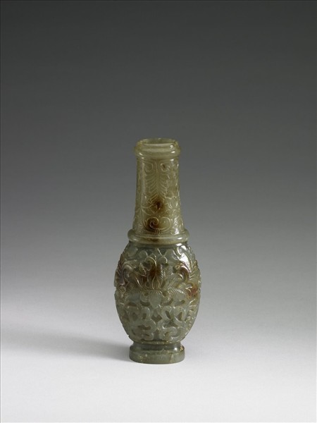 玉番蓮紋瓶