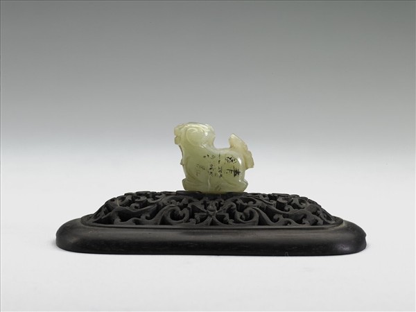 獅玉頂紫檀木蓋