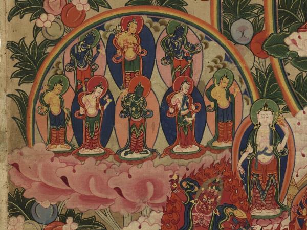 西藏十八世紀蓮師集會樹唐卡