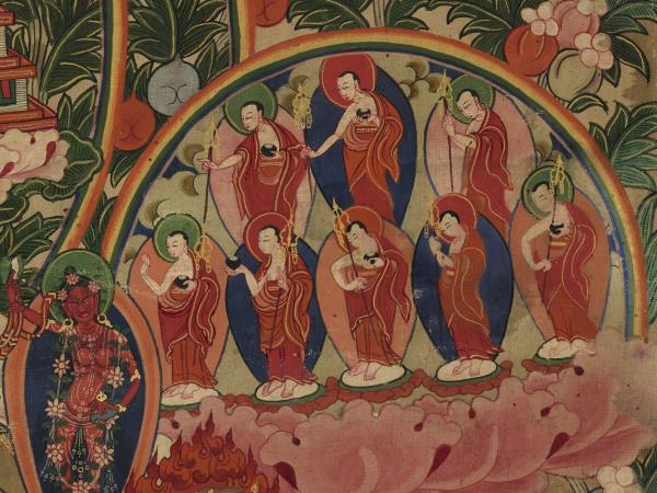 西藏十八世紀蓮師集會樹唐卡