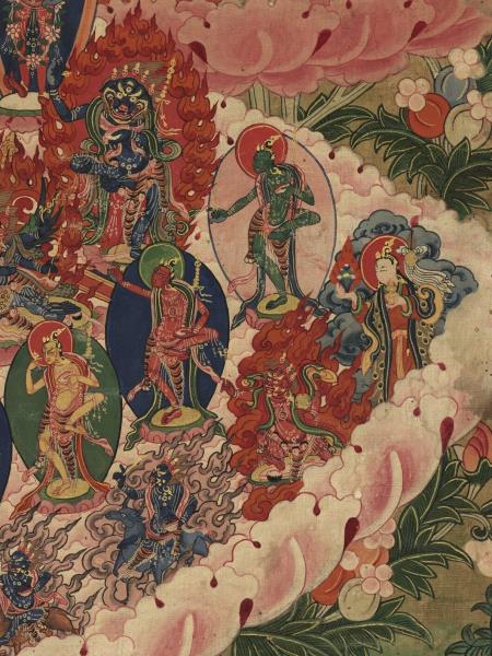 西藏十八世紀蓮師集會樹唐卡