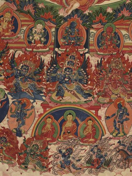 西藏十八世紀蓮師集會樹唐卡