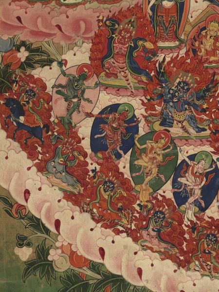 西藏十八世紀蓮師集會樹唐卡