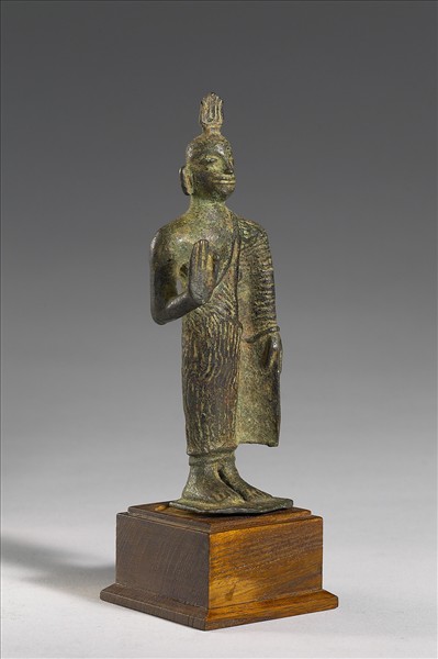斯里蘭卡 19世紀 青銅 佛立像