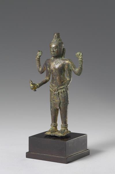 青銅鎏金四臂觀音菩薩立像