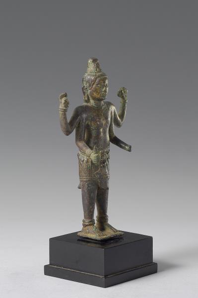 青銅鎏金四臂觀音菩薩立像