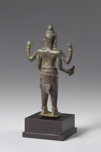 青銅鎏金四臂觀音菩薩立像