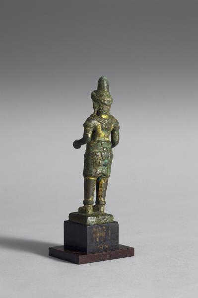 柬埔寨 12-13世紀 青銅鎏金 菩薩立像