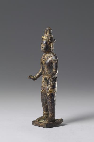 青銅鎏金菩薩立像