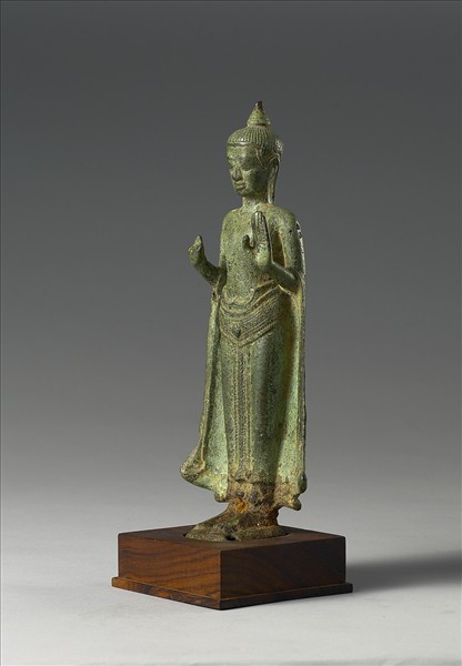 泰國 13-15世紀 青銅 佛立像