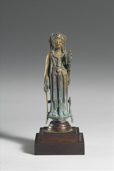中國 隋 銅鎏金 菩薩立像